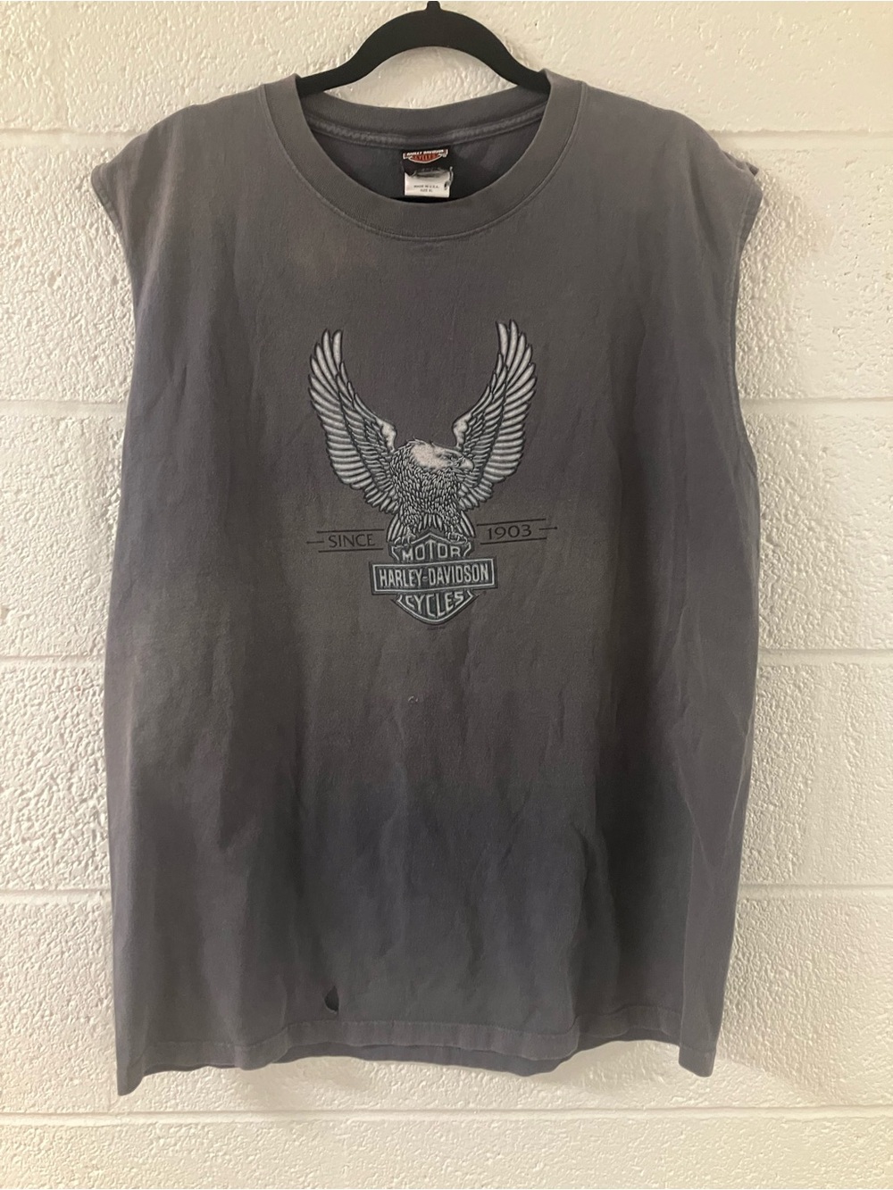 Harley-Davidson Gray Sleeveless Eagle Logo Tank